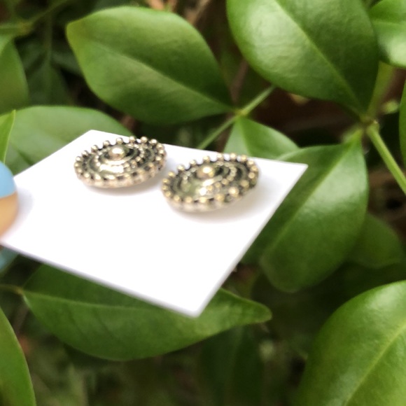 Silver Boho Tribal Earrings - Picture 2 of 5